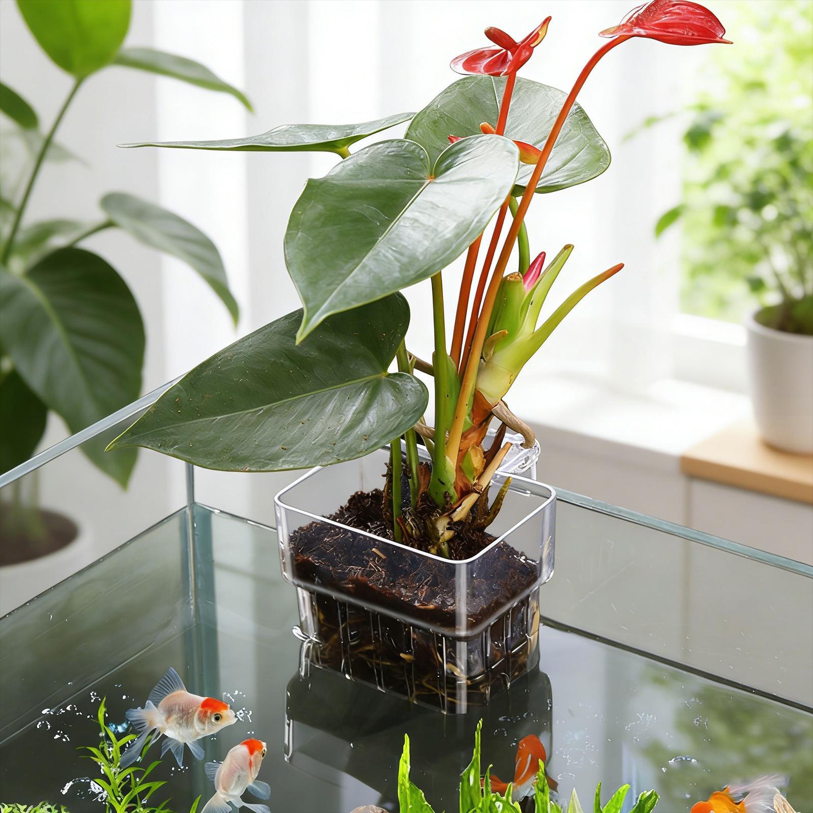 Transparent Hangable Aquarium  - Aquarium Plants Live review and price