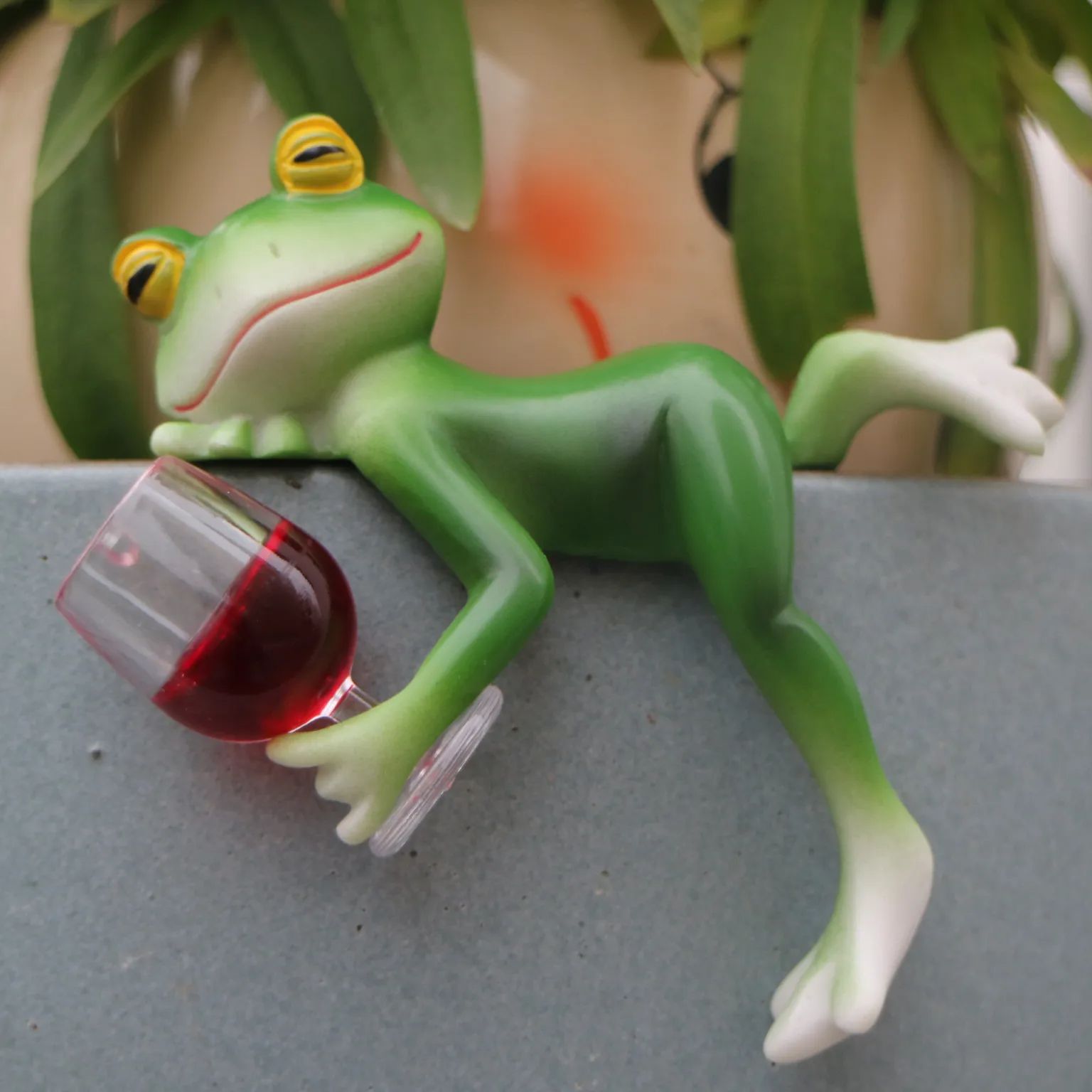 A delightful green frog and wi - Plant Aquarium Pot review and price
