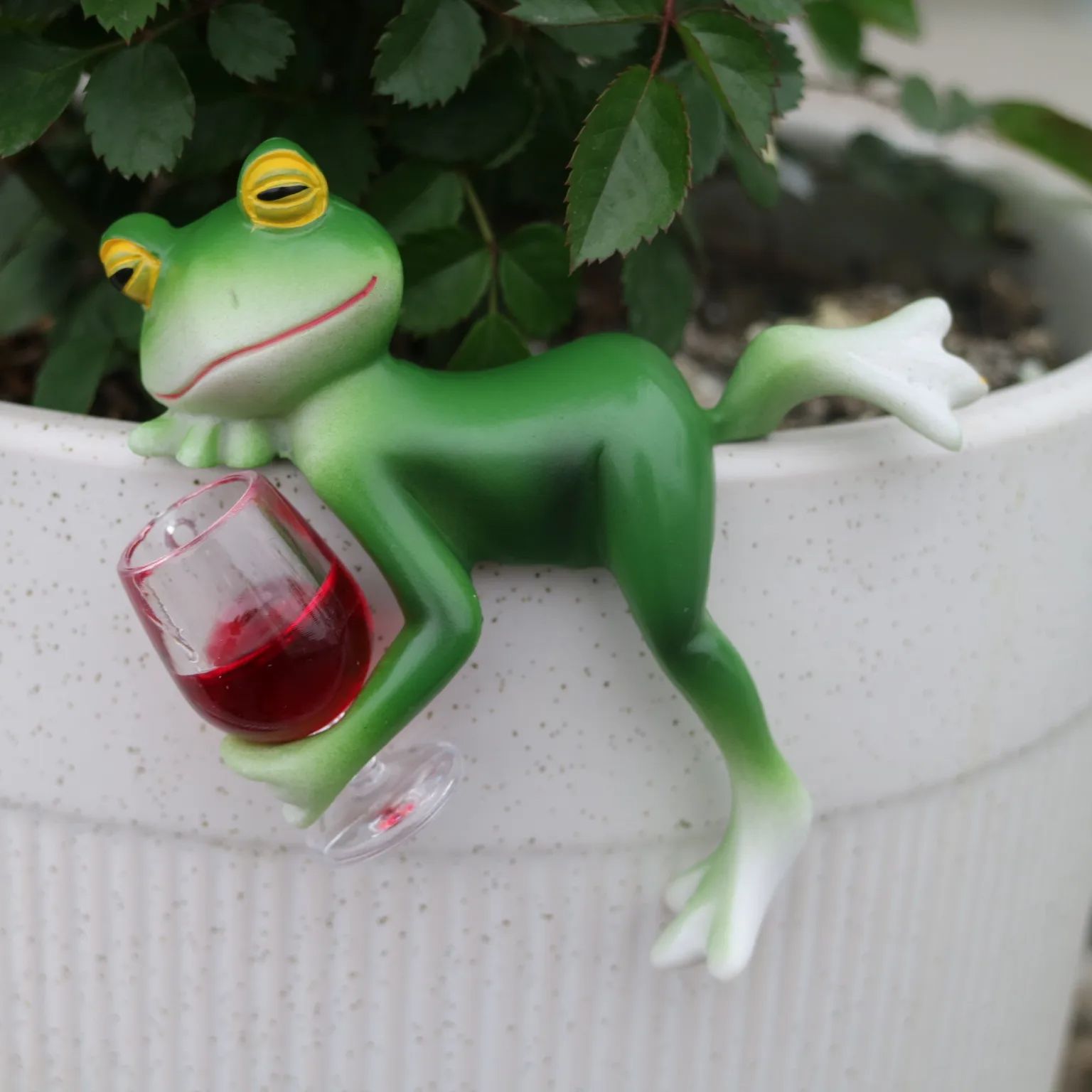 A delightful green frog and wi - Plant Aquarium Pot review and price